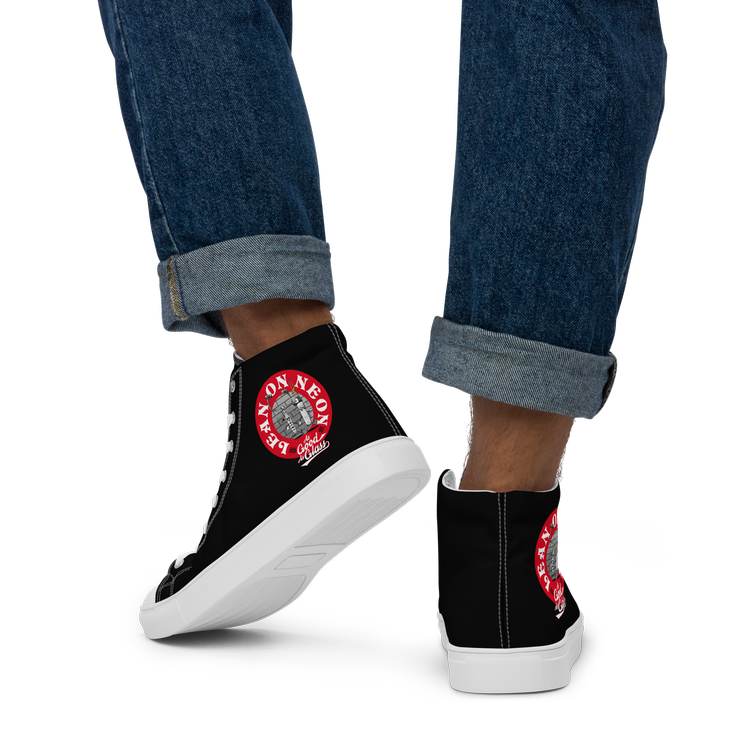 Lean On Neon - Women's High Top Canvas Shoes